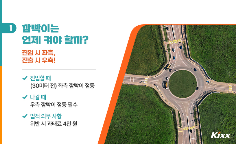 2p_회전교차로 진입할 때 깜빡이를 안 켜면 법규 위반인가요 질문에서 언제 켜야하는지 알려주는 이미지.jpg